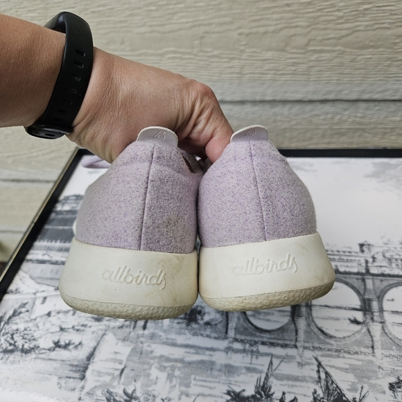 allbirds light purple Wool Runners white midsole size 9 - Picture 4 of 8
